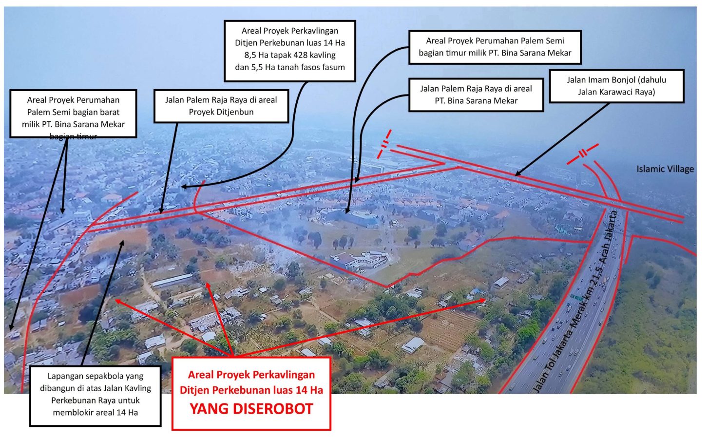 Surati Jokowi dan Prabowo Serta Sejumlah Pejabat Tinggi Negara Hingga KPK Agar Diadakan Penyelesaian Korupsi di Tanah Fasos Fasum Proyek Perkavlingan Ditjen Perkebunan Karawaci Tangerang seluas 55.190m2 dan 14.050m2.