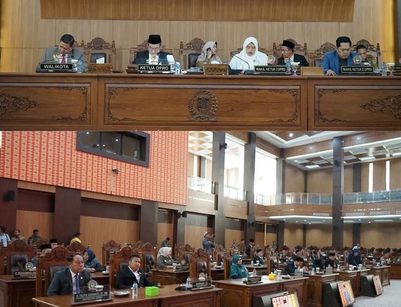 DPRD Kota Lubuklinggau Dalam Rangka Pengumuman Wali Kota dan Wakil Wali Kota Lubuklinggau Terpilih Priode 2025-2030.(Foto/hr)